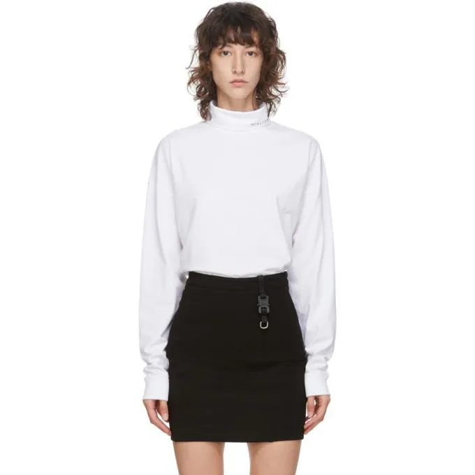 1017 ALYX 9SM White Visual Logo Roll Turtleneck