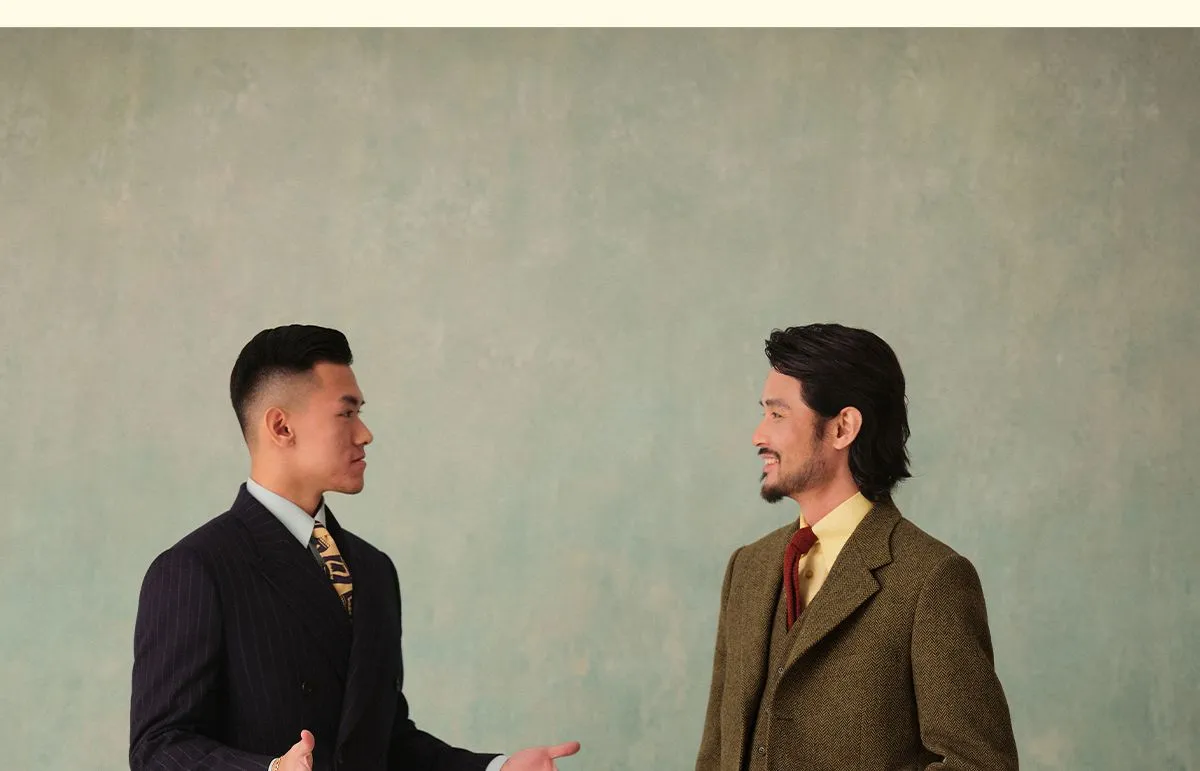 1930s Retro Double-Breasted Pinstripe Suit