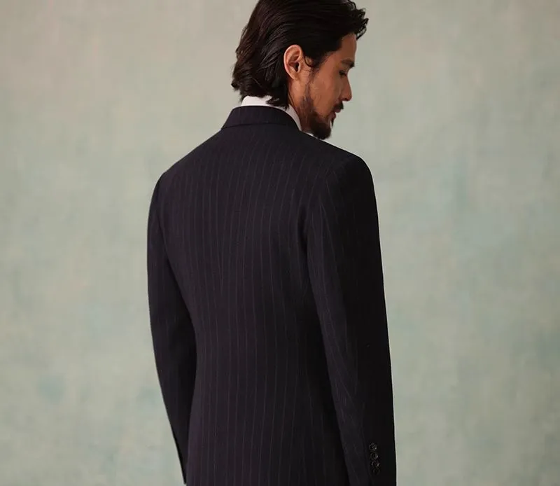 1930s Retro Double-Breasted Pinstripe Suit