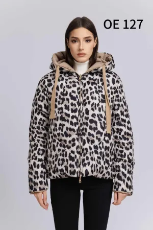 (4P.PACK) Reversible Jacket Leopard Print Hoody