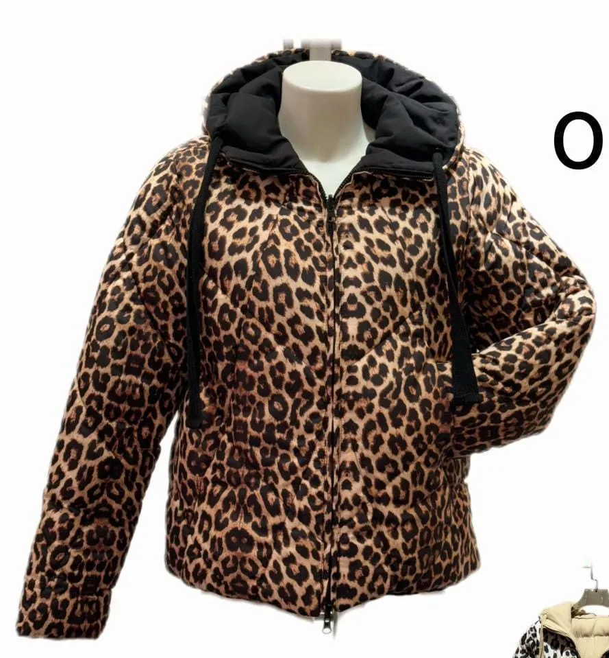 (4P.PACK) Reversible Jacket Leopard Print Hoody