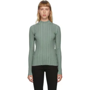 Acne Studios Green Rib Knit Turtleneck