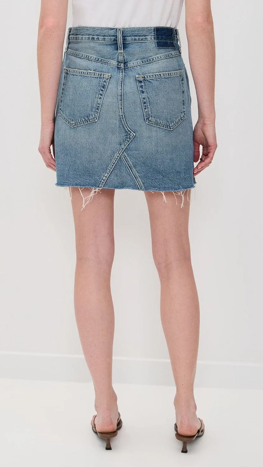 Alexis Skirt With Raw Cut Hem