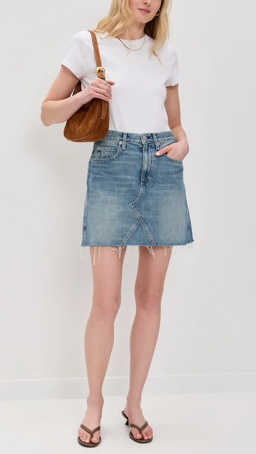 Alexis Skirt With Raw Cut Hem