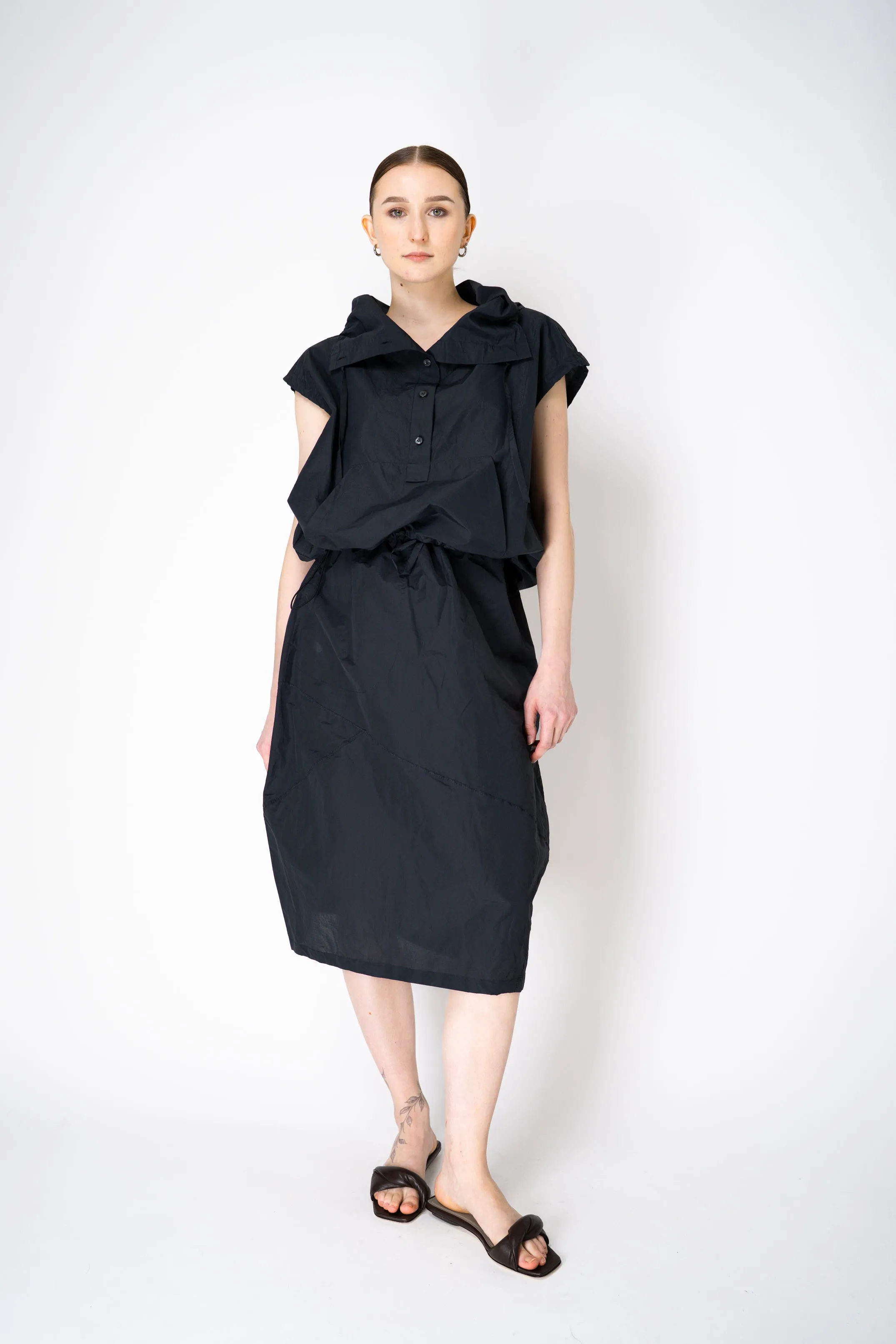 Annette Gortz Lightweight Technical Cotton Skirt in Black