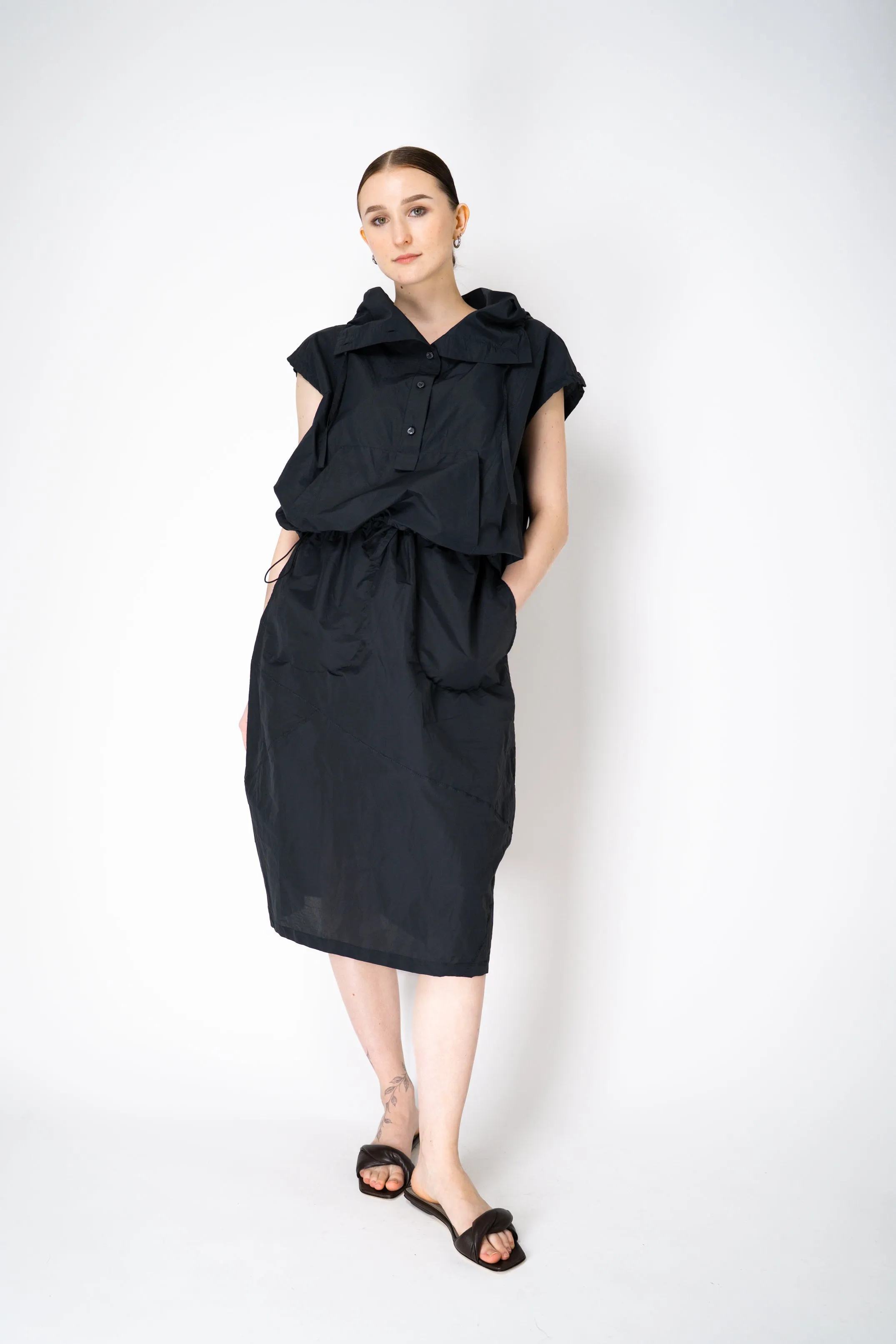 Annette Gortz Lightweight Technical Cotton Skirt in Black