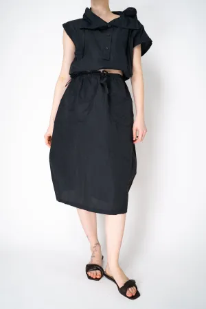 Annette Gortz Lightweight Technical Cotton Skirt in Black
