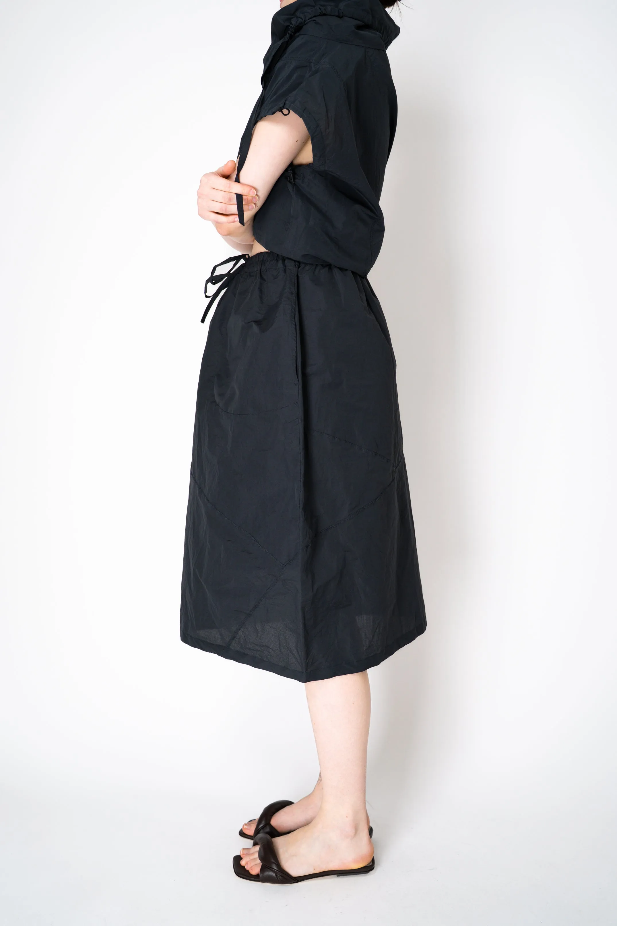Annette Gortz Lightweight Technical Cotton Skirt in Black