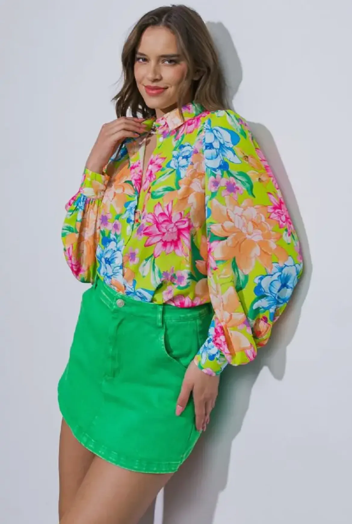 Be Bold Spring Floral Top