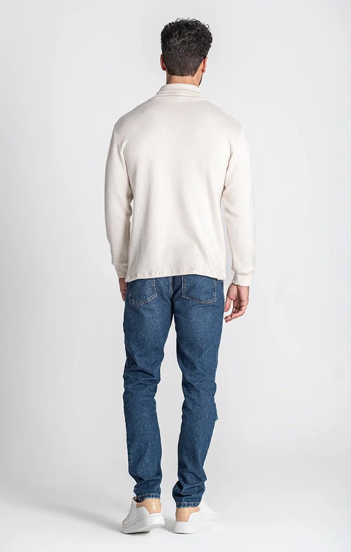 BEIGE SMOOTH TURTLENECK