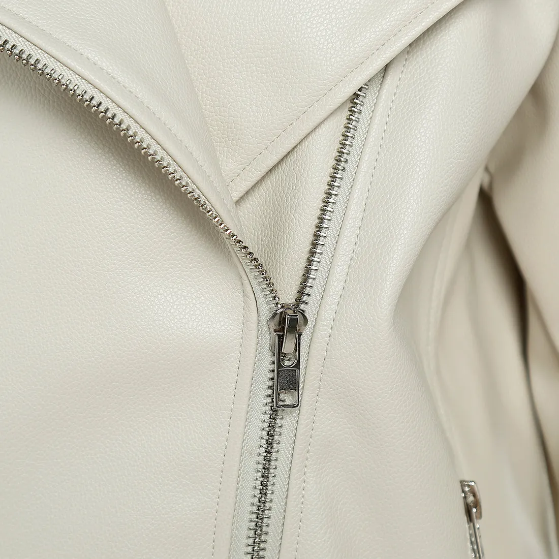 Belted Oversized Biker Jacket