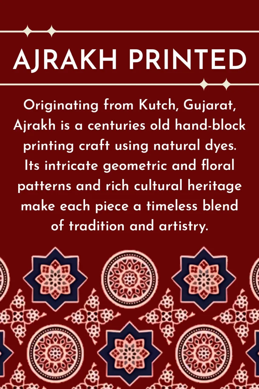 Black Half Sleeve Ajrakh Printed Cotton Mens Shirt 10073059