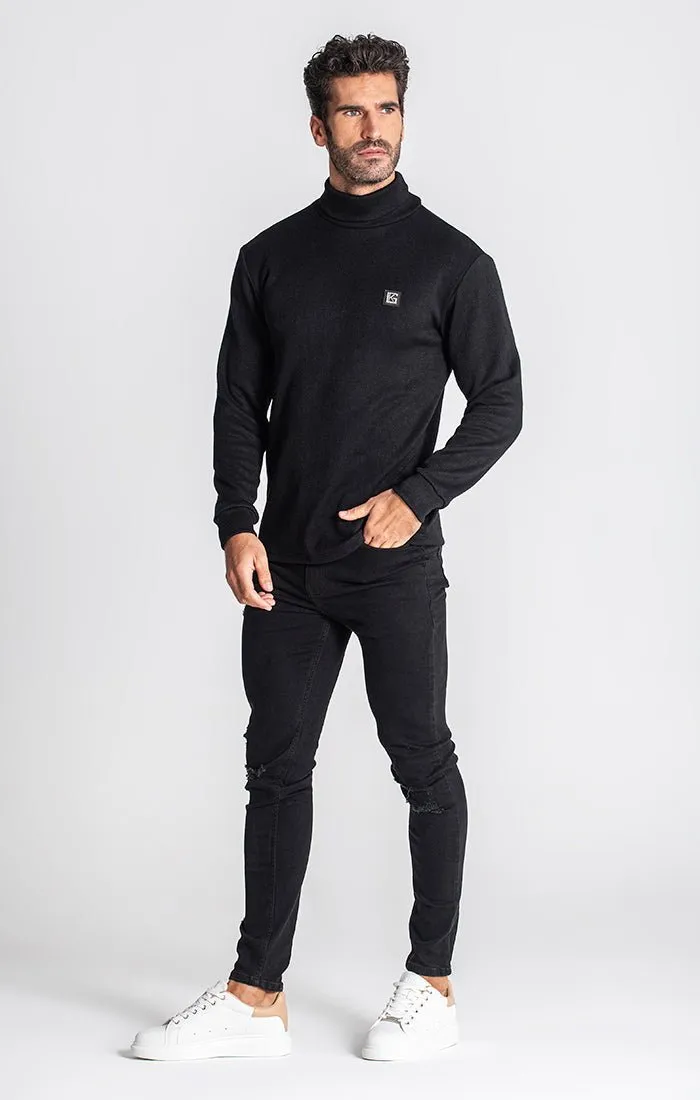 BLACK SMOOTH TURTLENECK
