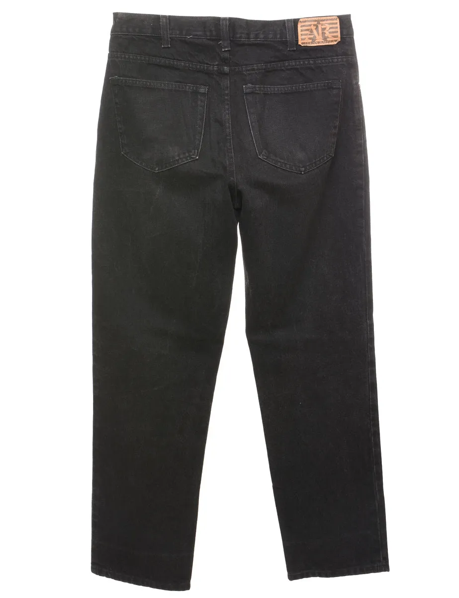 Black Straight-Fit Classic Jeans - W34 L31