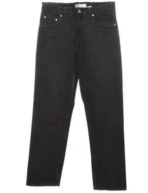 Black Straight-Fit Classic Jeans - W34 L31