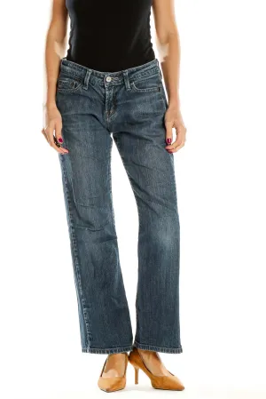 Blue Classic Bootcut Jeans