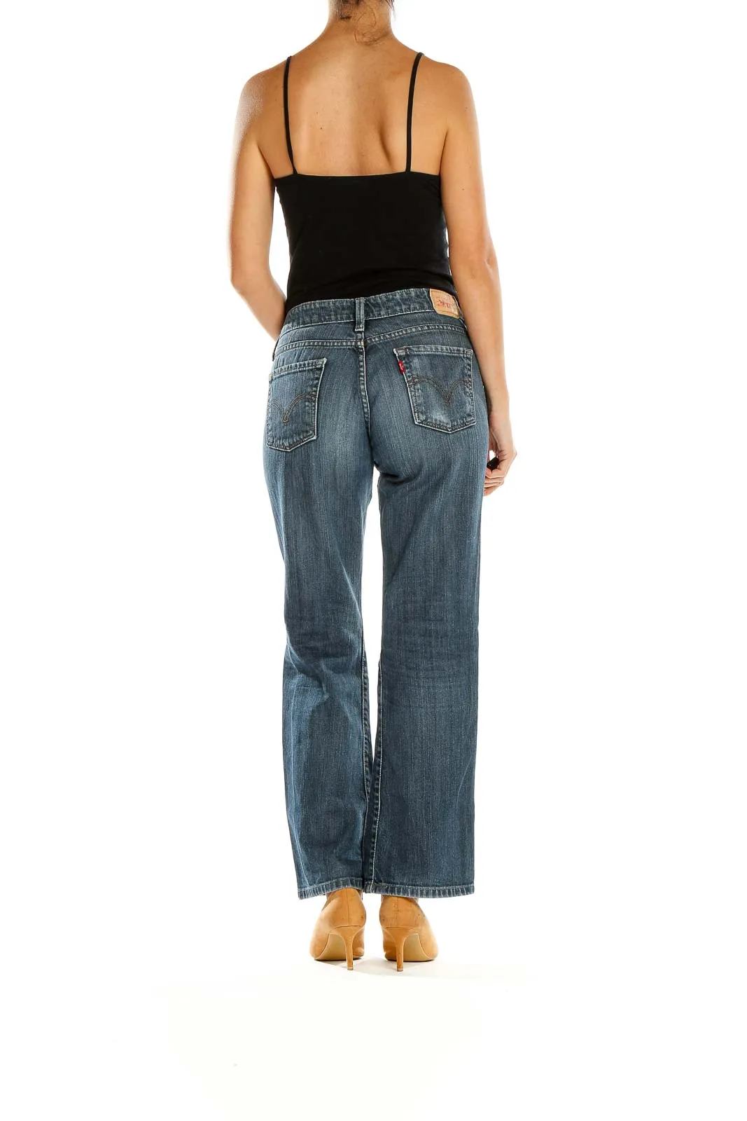 Blue Classic Bootcut Jeans