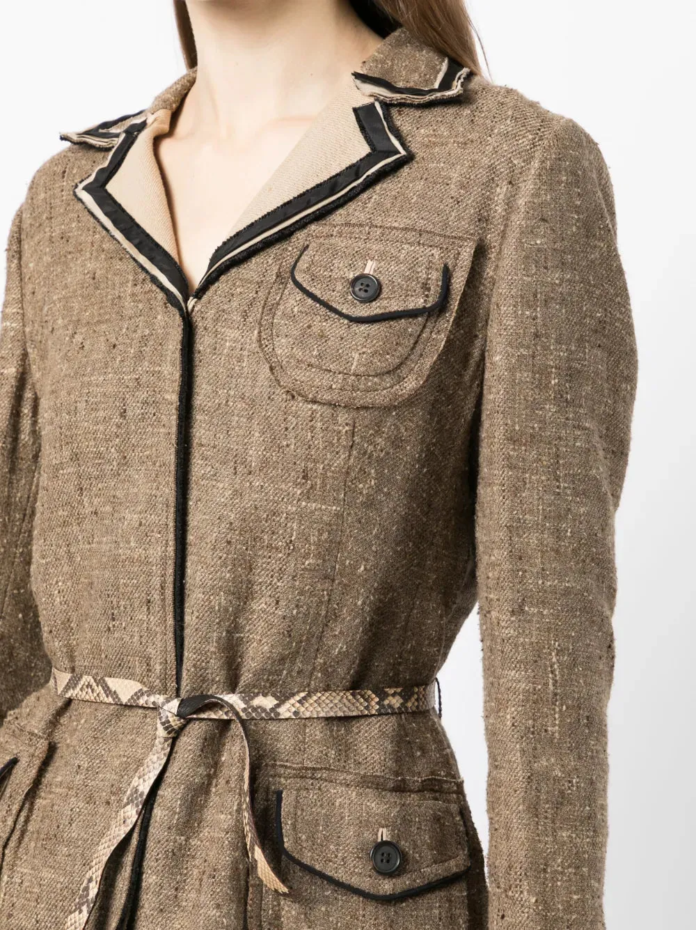 Brown Single-Breasted Jacket