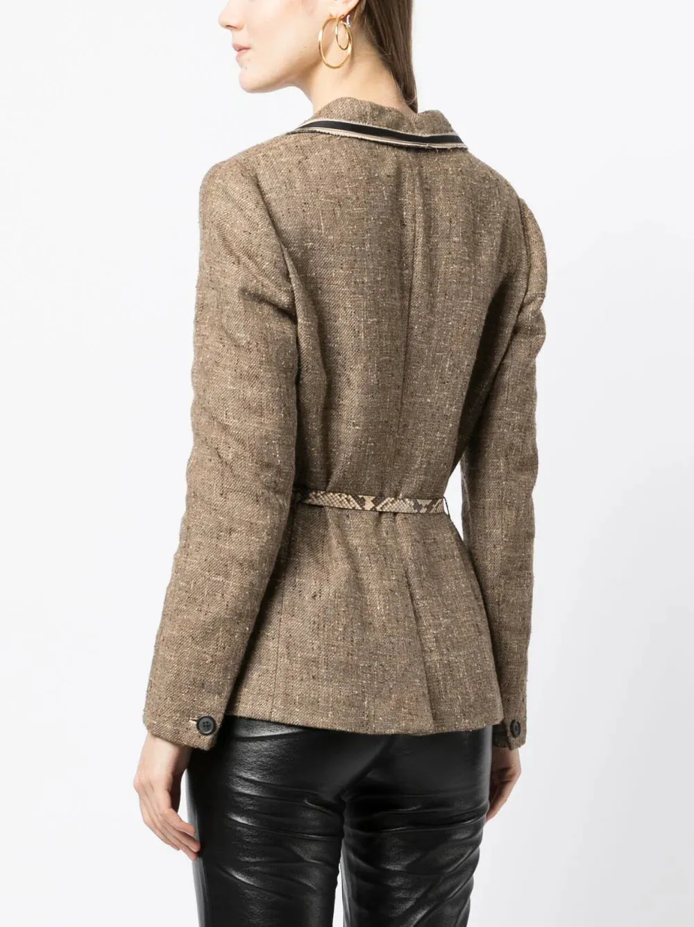 Brown Single-Breasted Jacket