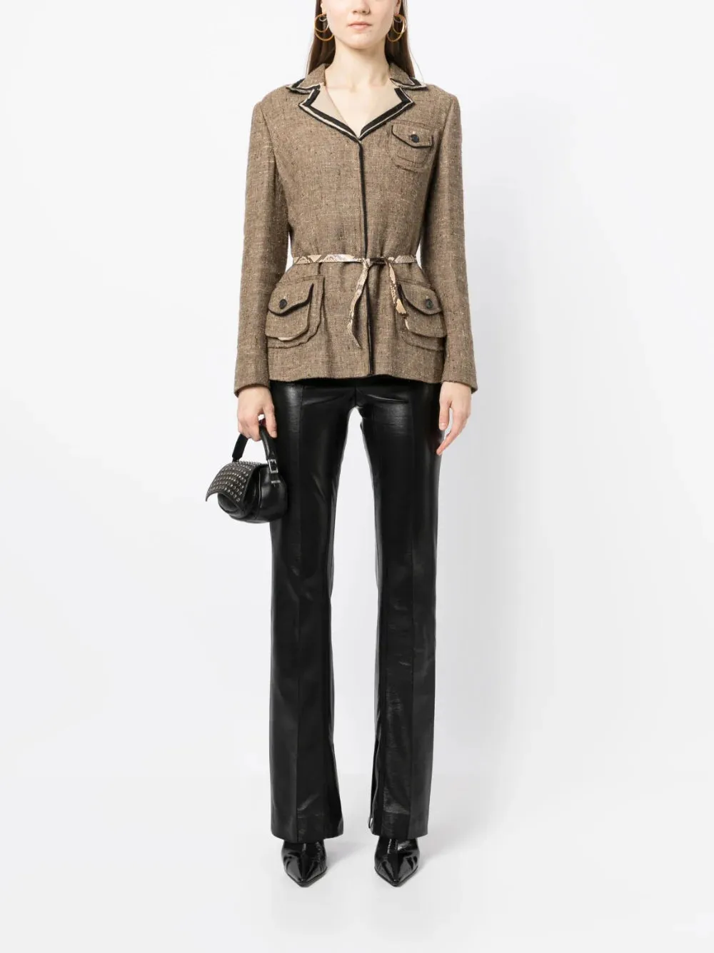 Brown Single-Breasted Jacket