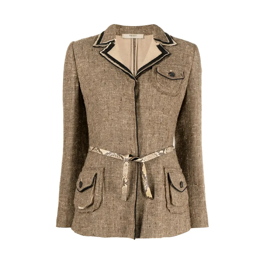 Brown Single-Breasted Jacket