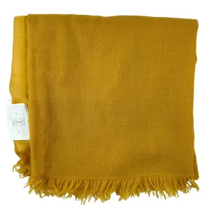Brunello Cucinelli Cashmere Scarf Yellow Ocher - Large Women Shawl SALE