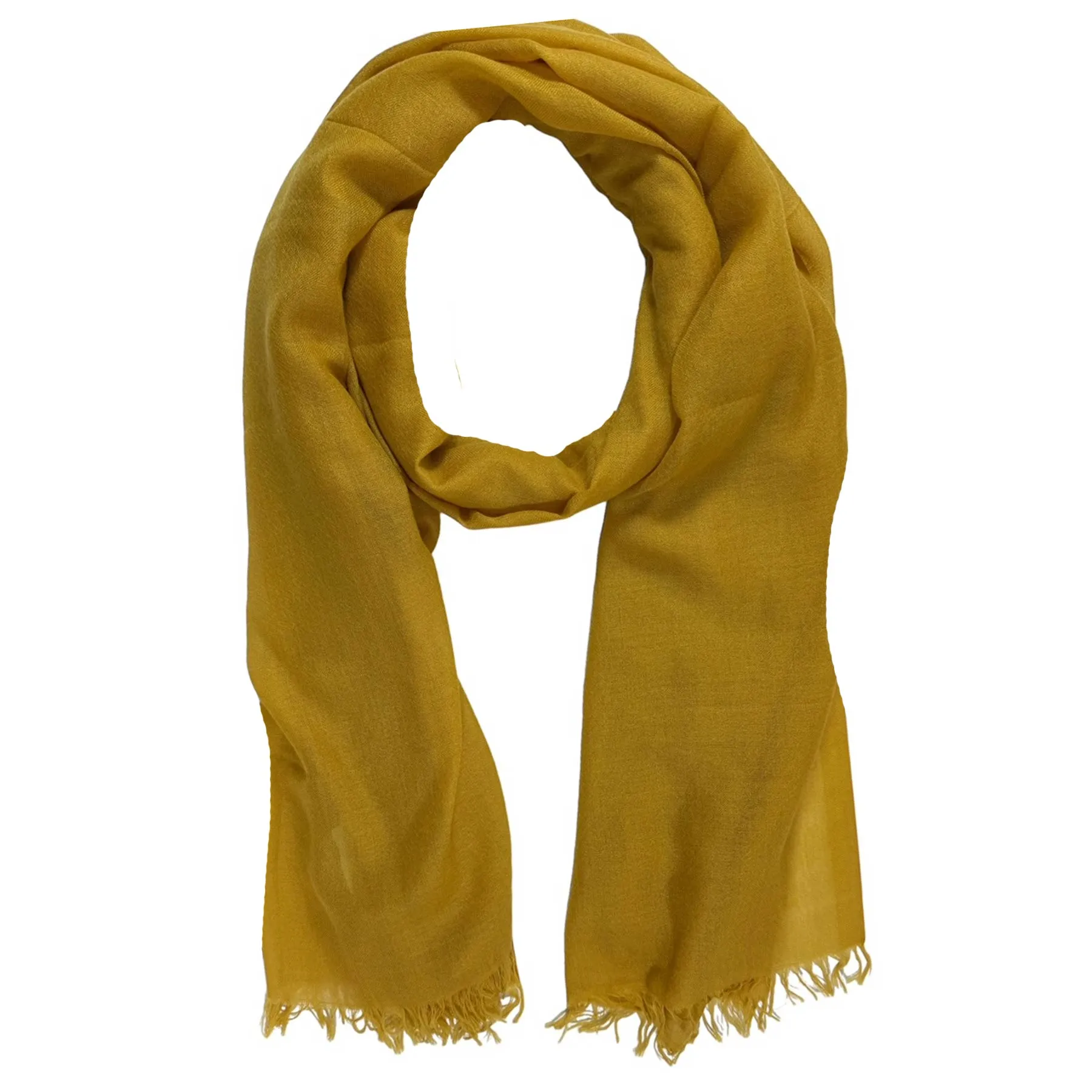 Brunello Cucinelli Cashmere Scarf Yellow Ocher - Large Women Shawl SALE