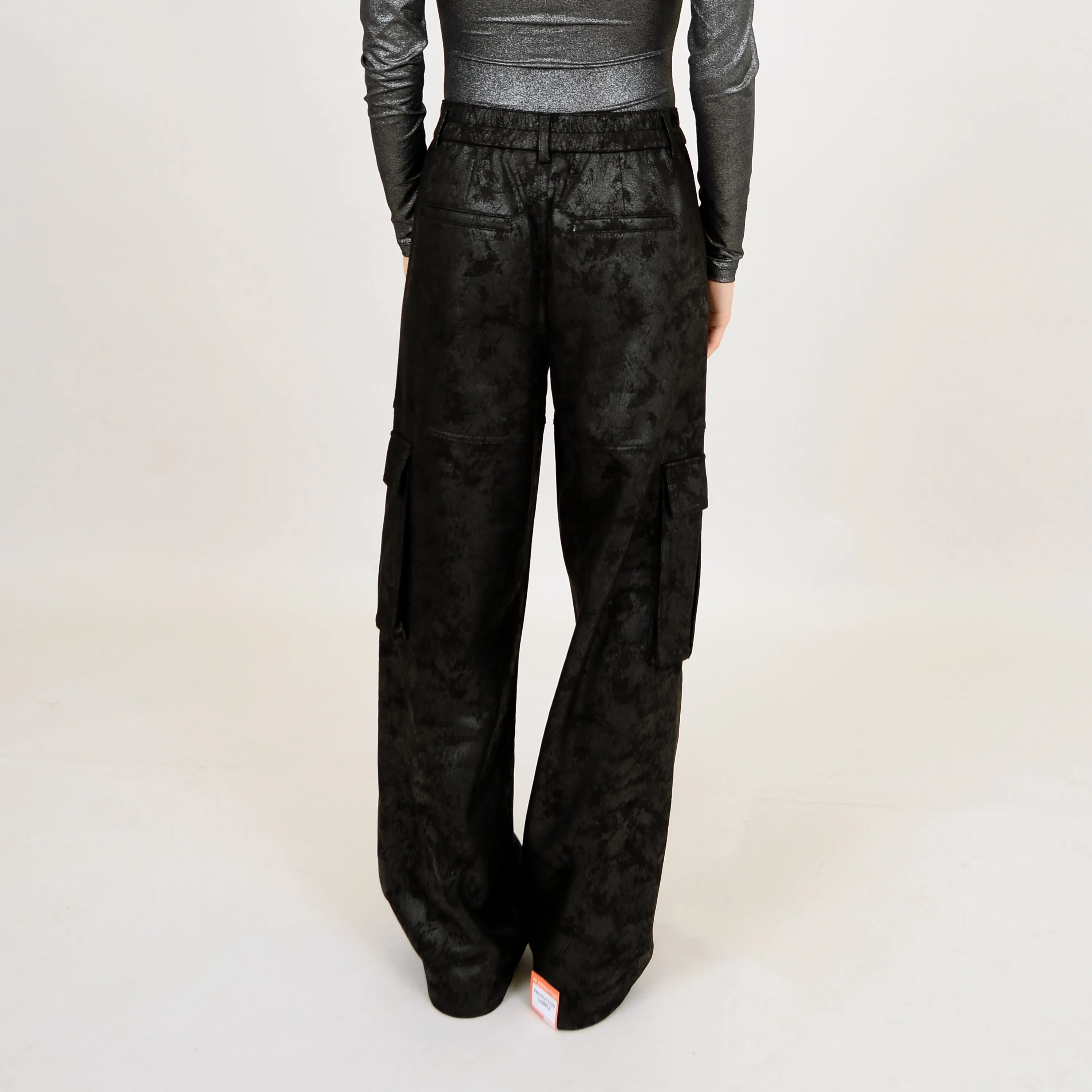 Caroline Cargo Pocket Pant | Black Texture