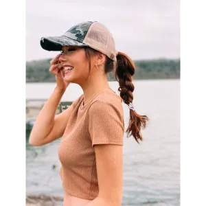 CC Cross Back Cap, Camo, 5 Colors