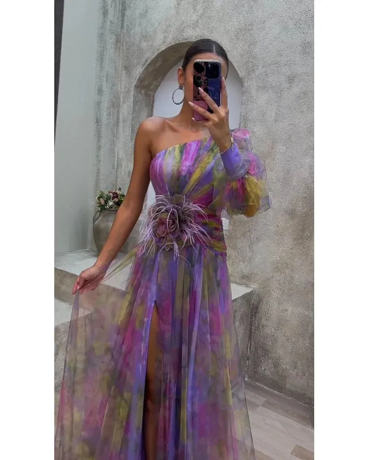 Cecilia™ | Asymmetrical Sleeve Dress