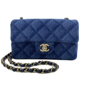 Chanel mini denim classic bag