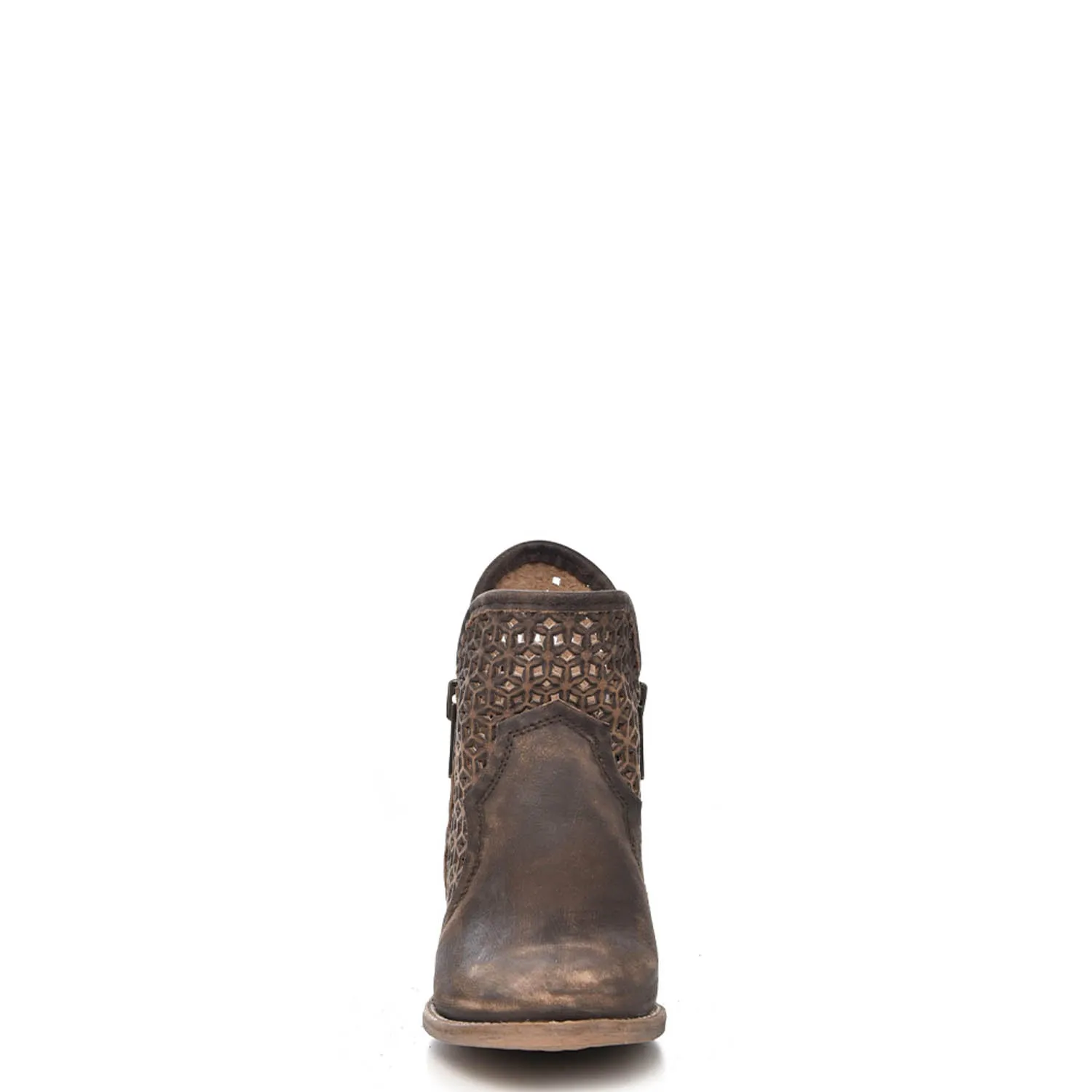 Circle G Urban Ladies Brown Cowhide Leather Shortie Boots