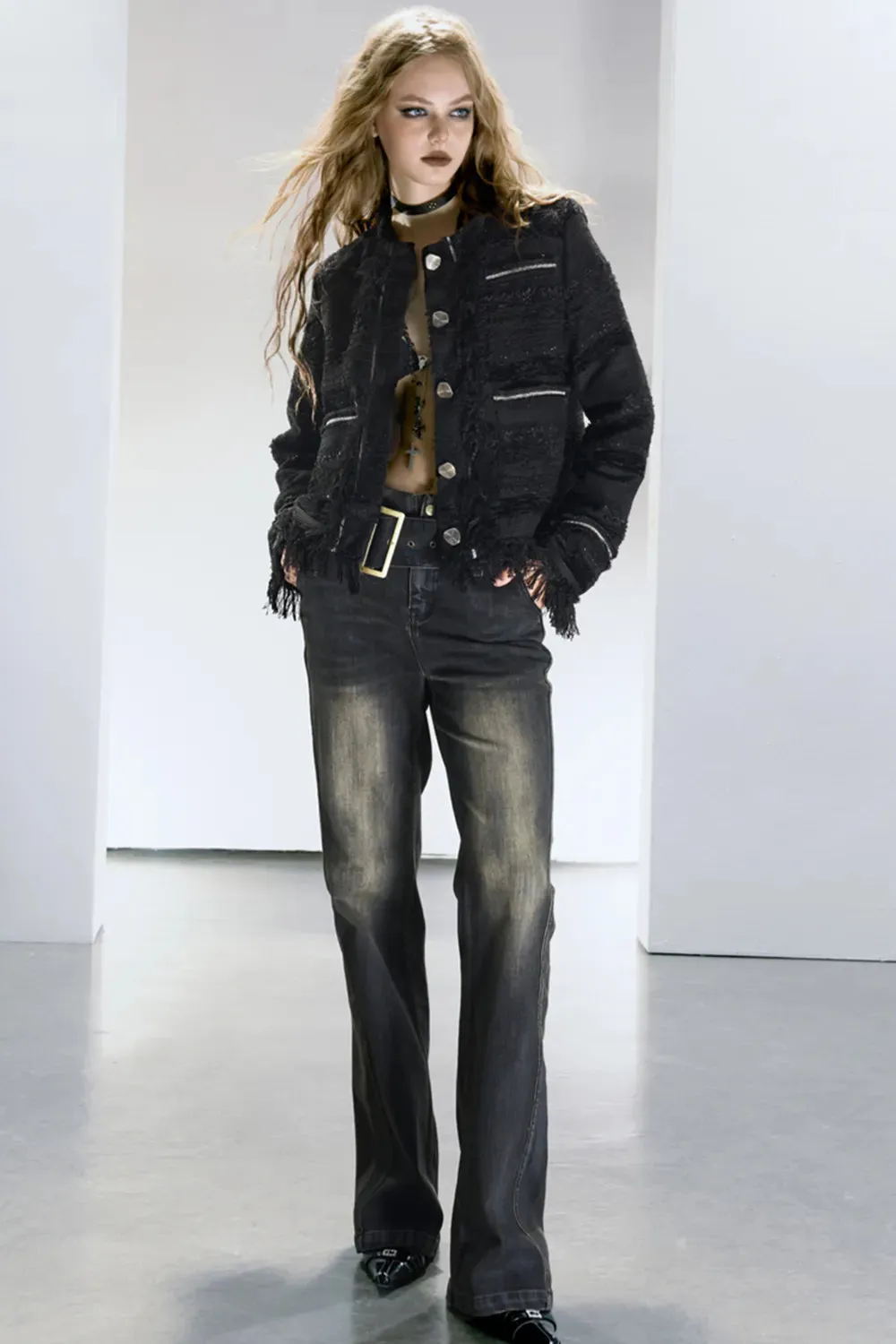 Classic Belted Jeans