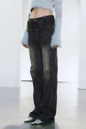 Classic Belted Jeans