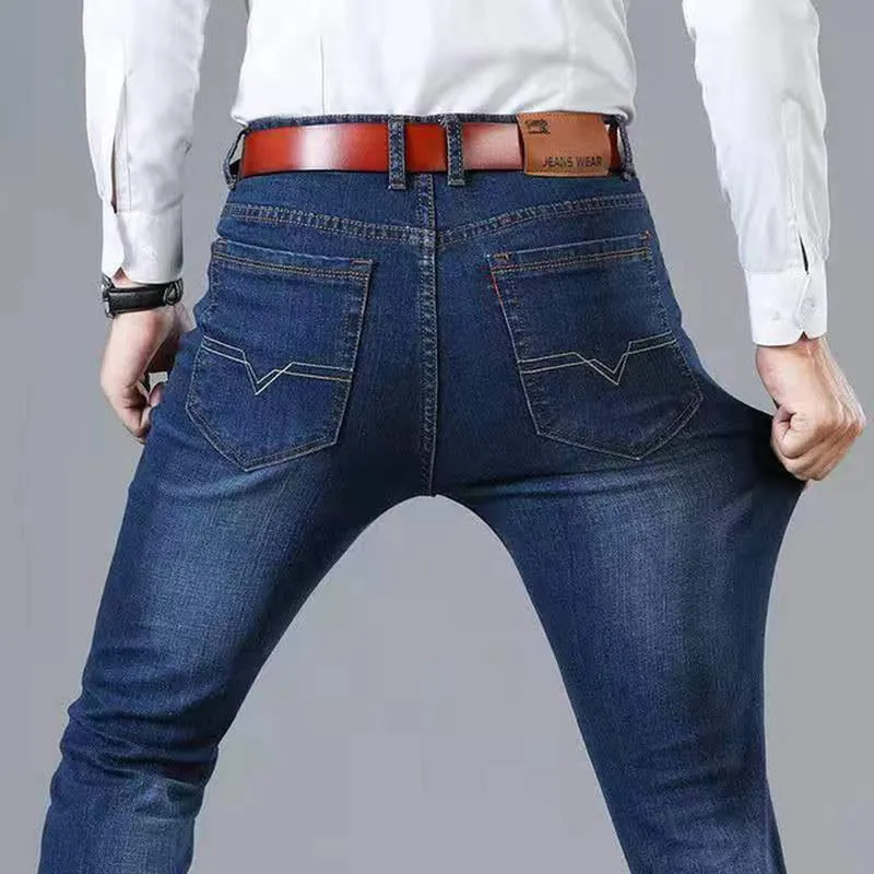 Classic Black Blue Men's Jeans