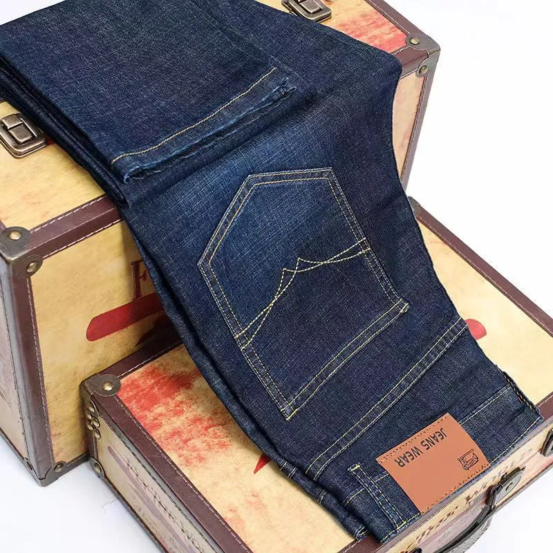 Classic Black Blue Men's Jeans