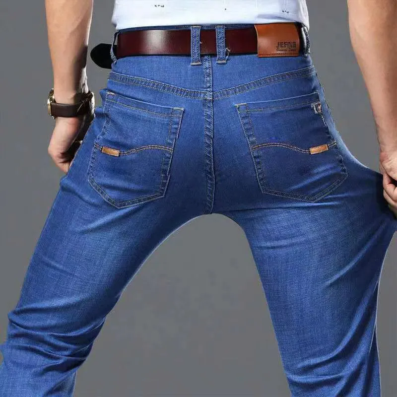 Classic Black Blue Men's Jeans