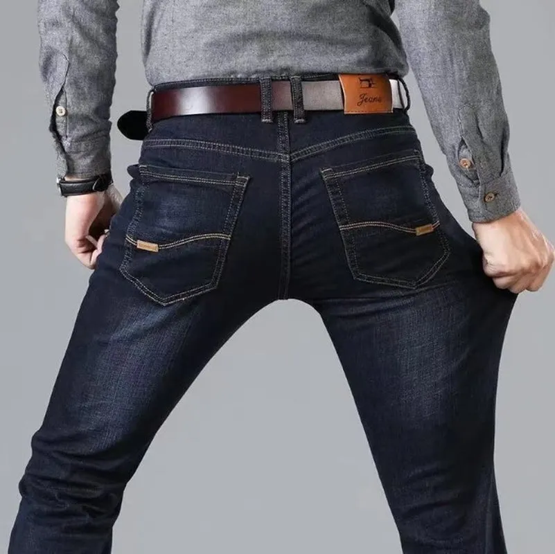 Classic Black Blue Men's Jeans
