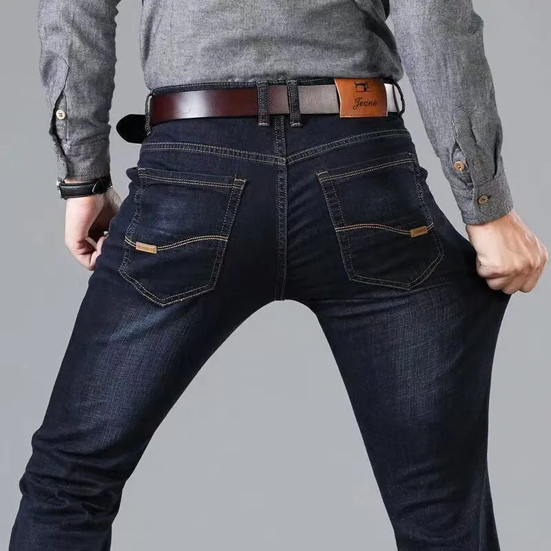 Classic Black Blue Men's Jeans