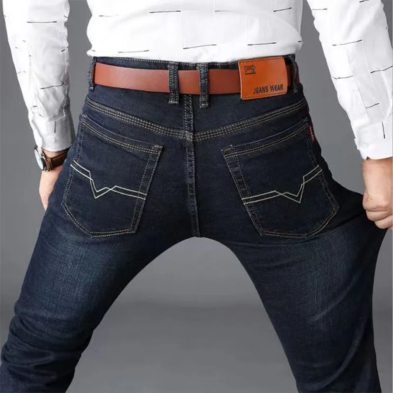 Classic Black Blue Men's Jeans