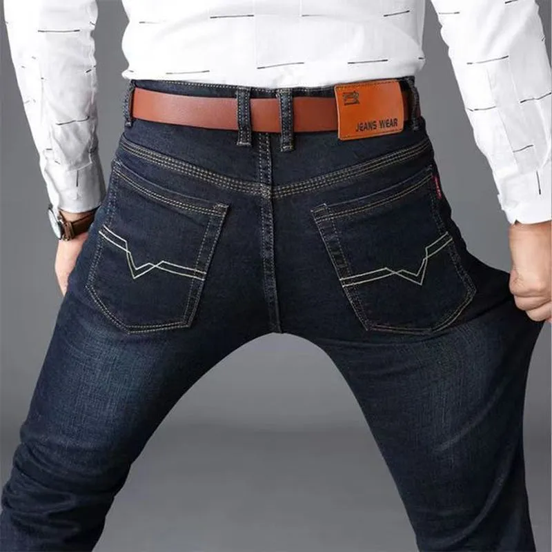 Classic Black Blue Men's Jeans