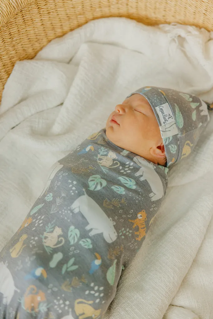 Copper Pearl Newborn Top Knot Hat | Bengal