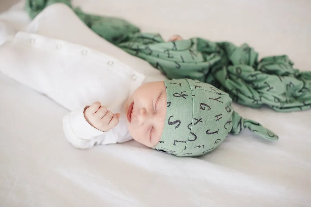 Copper Pearl Newborn Top Knot Hat - Poe