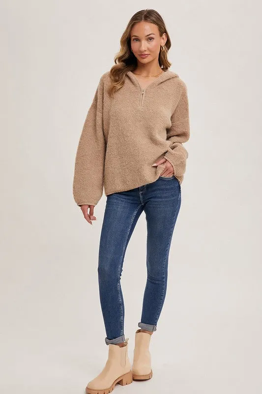 Cozy Up To Me Half Zip Hoodie