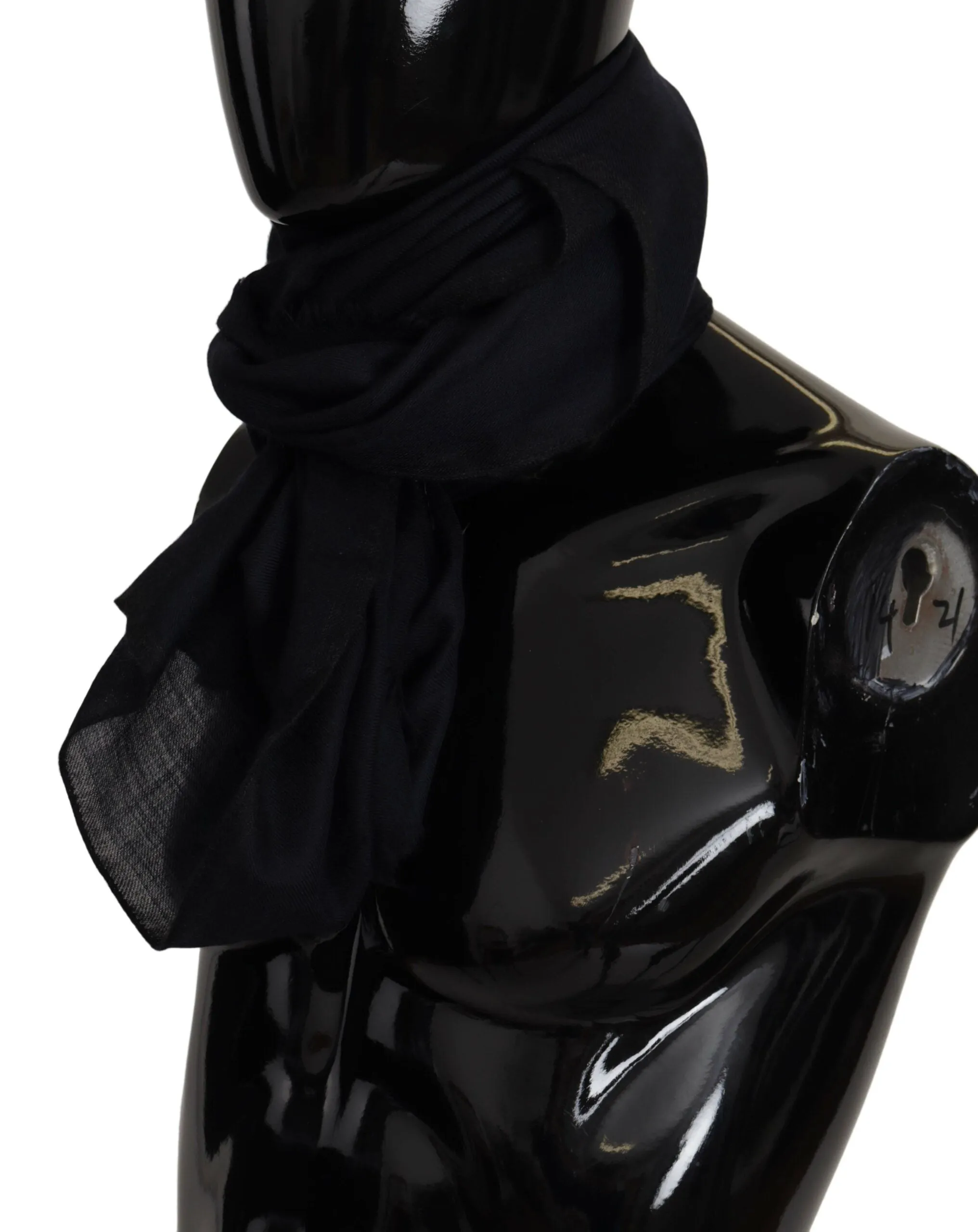 Dolce & Gabbana Elegant Black Silk Men's Scarf