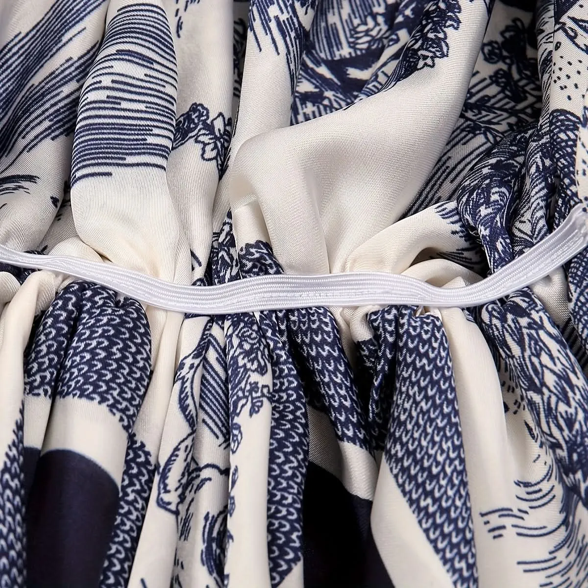 Elegant Vintage Floral Print Ladies Scarf – Polyester Hijab