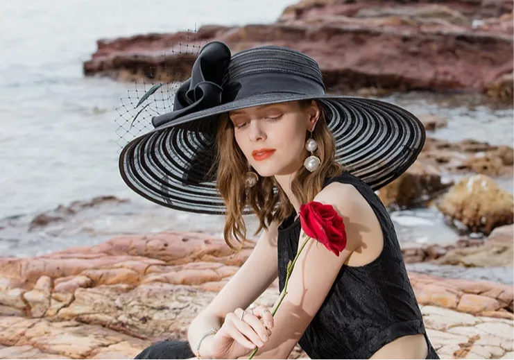 Elegant Wide Derby Hat