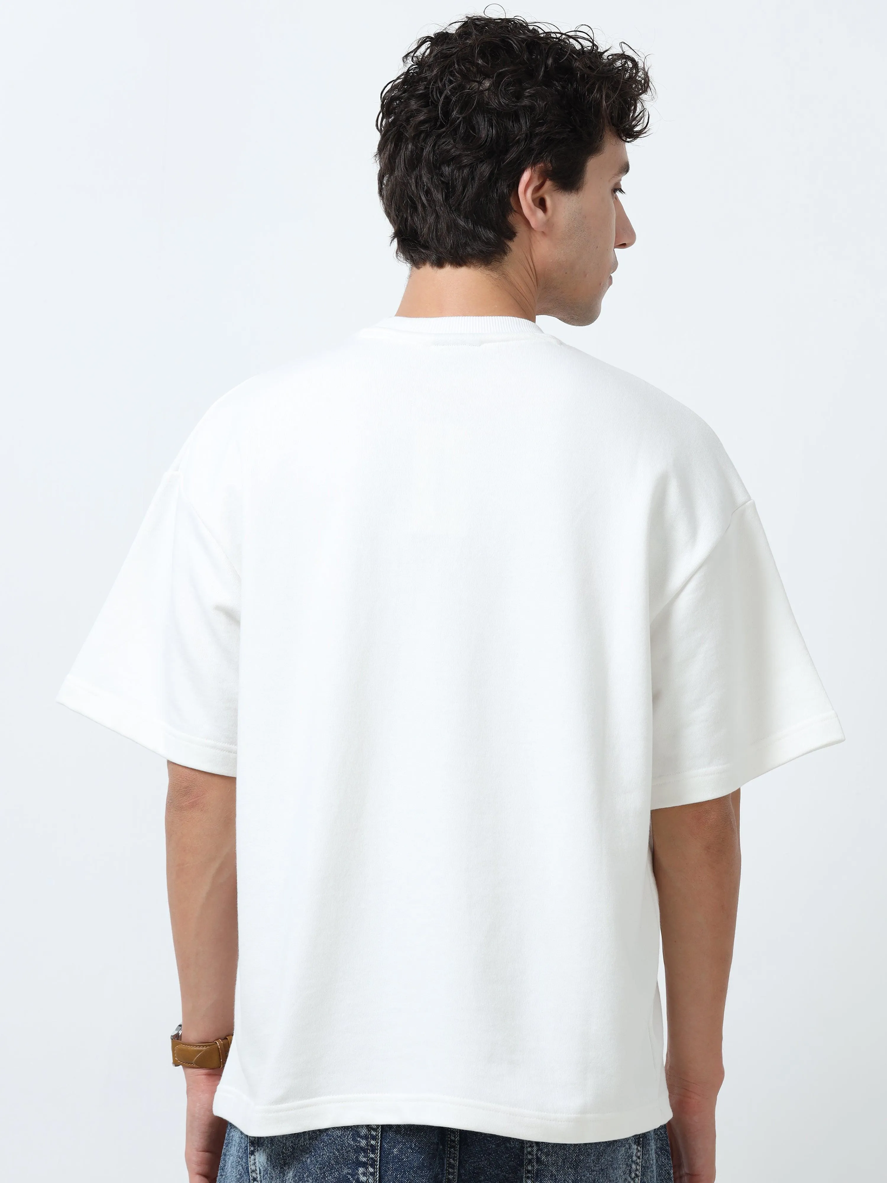 Elowen - Oversize Round neck T Shirt  - Off white