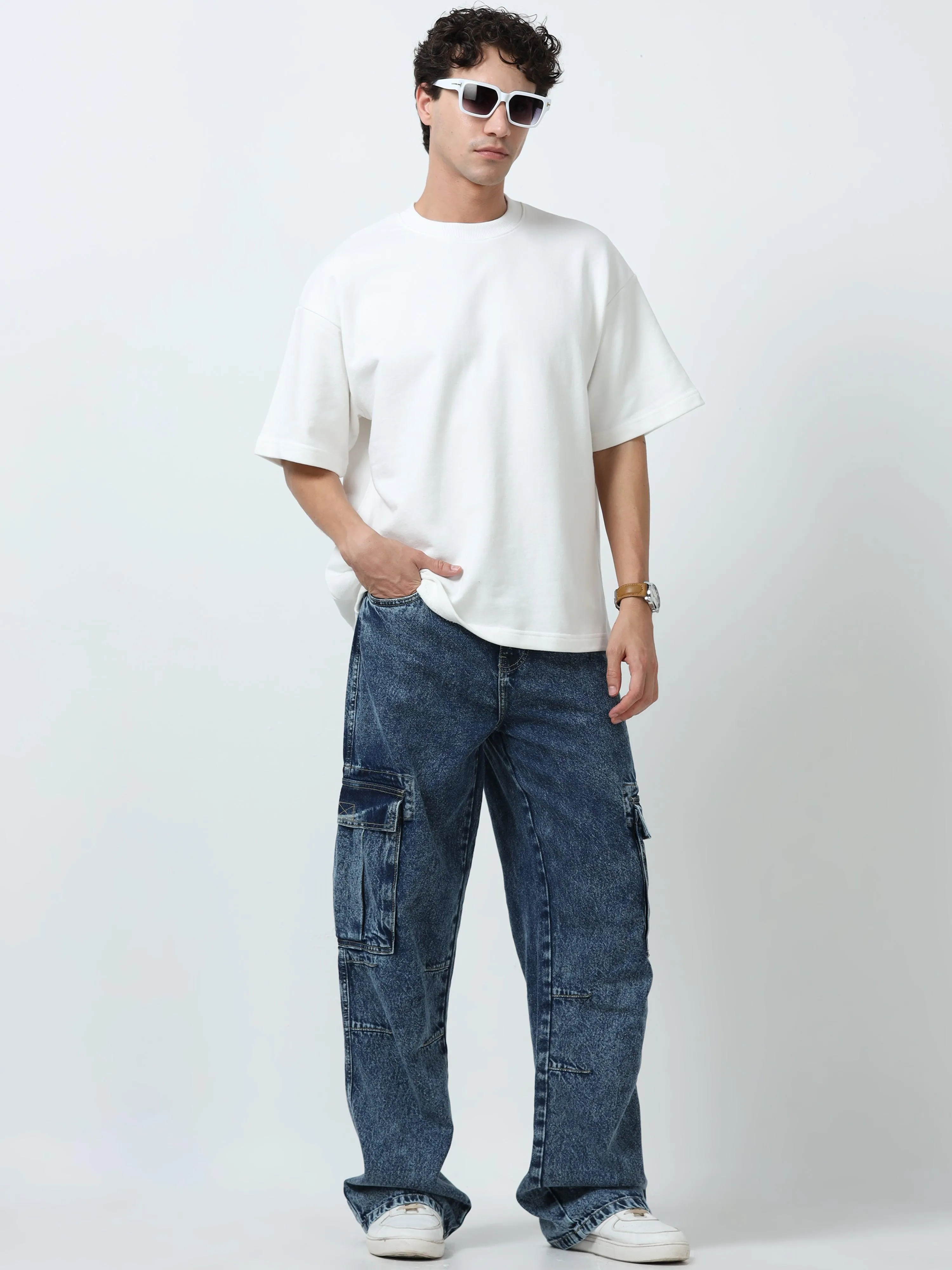 Elowen - Oversize Round neck T Shirt  - Off white