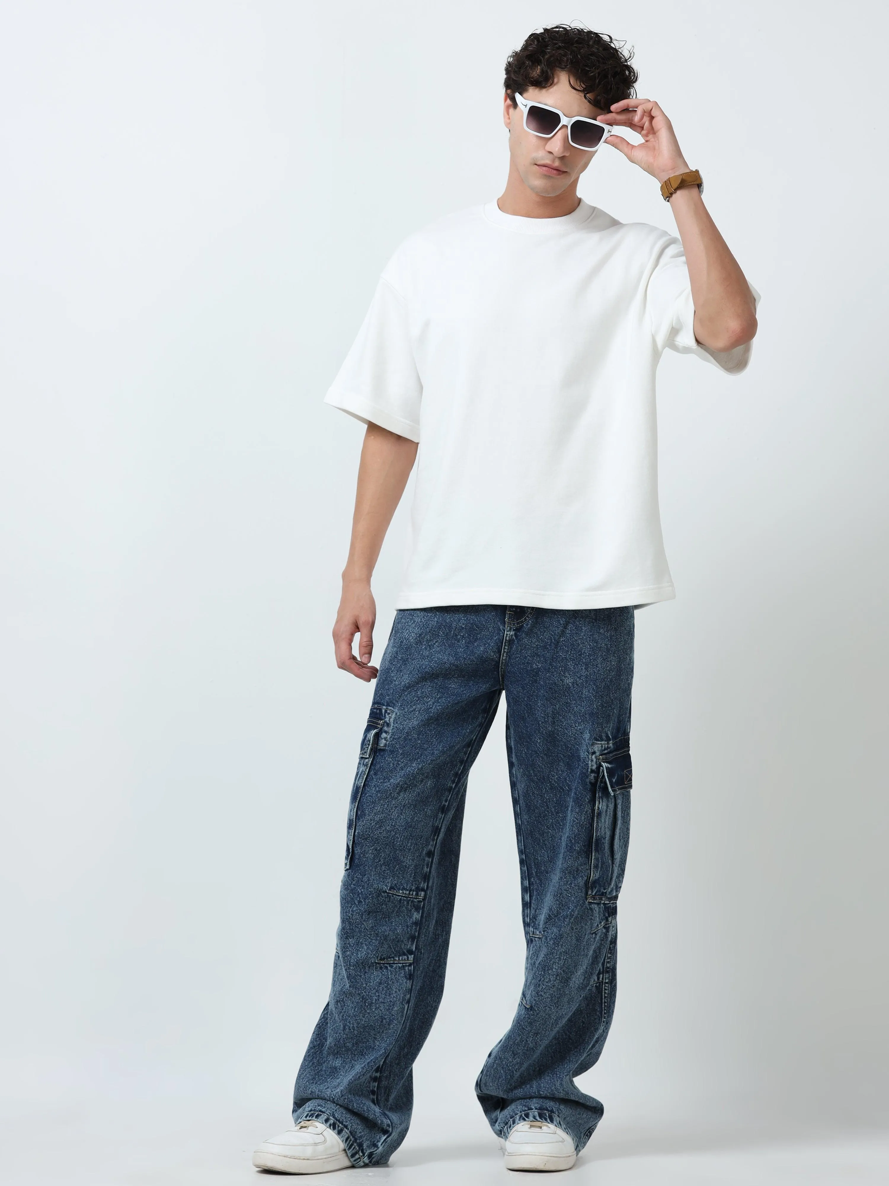 Elowen - Oversize Round neck T Shirt  - Off white